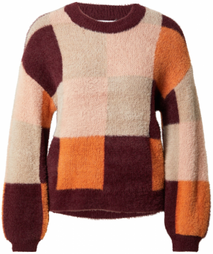 VILA Sveter 'VIHALLO'  nebielená / mandarínková / ružová / rubínová