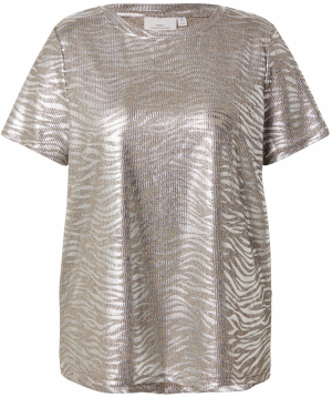 ONLY Carmakoma Tričko 'CARMIRINDA'  nebielená / strieborná