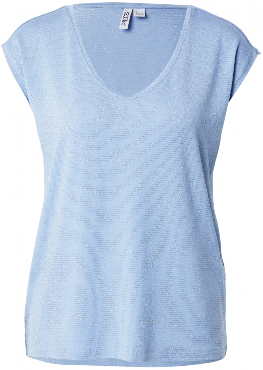 PIECES Tričko 'PCBillo'  svetlomodrá / strieborná