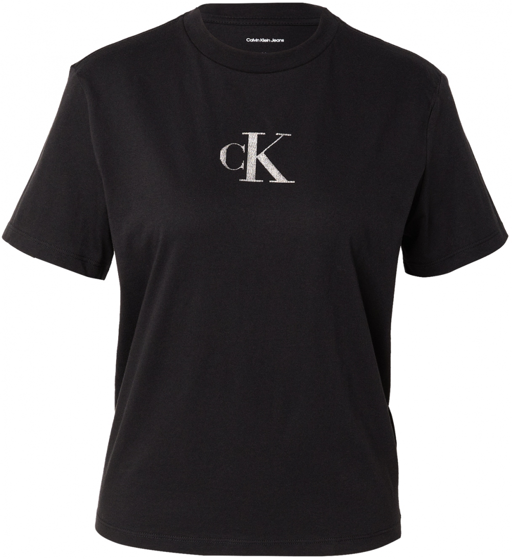 Calvin Klein Jeans Tričko 'CLASSIC'  svetlosivá / čierna