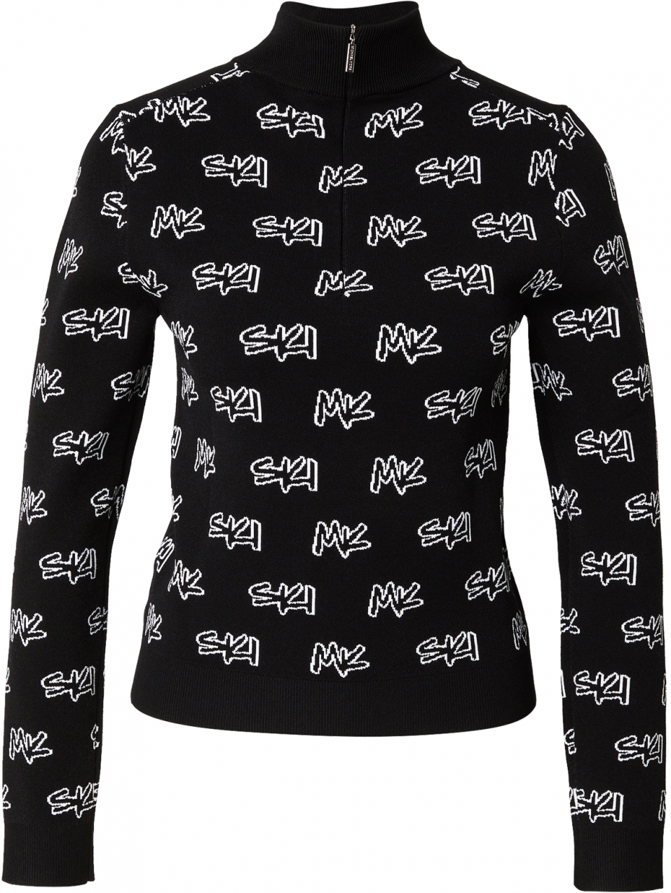 MICHAEL Michael Kors Sveter 'SKI'  čierna / biela