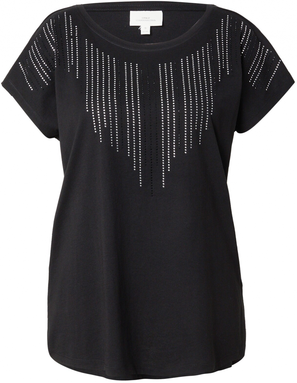 ONLY Carmakoma Tričko 'CARLULA'  čierna / strieborná