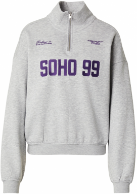 JJXX Mikina 'JXJANKA'  sivá melírovaná / fialová