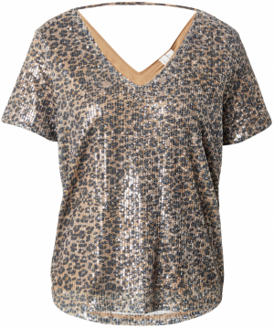 VERO MODA Tričko 'VMHANYA'  tmavobéžová / čierna