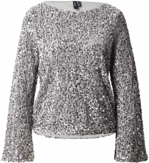 VERO MODA Blúzka 'VMBELLA'  sivá / strieborná