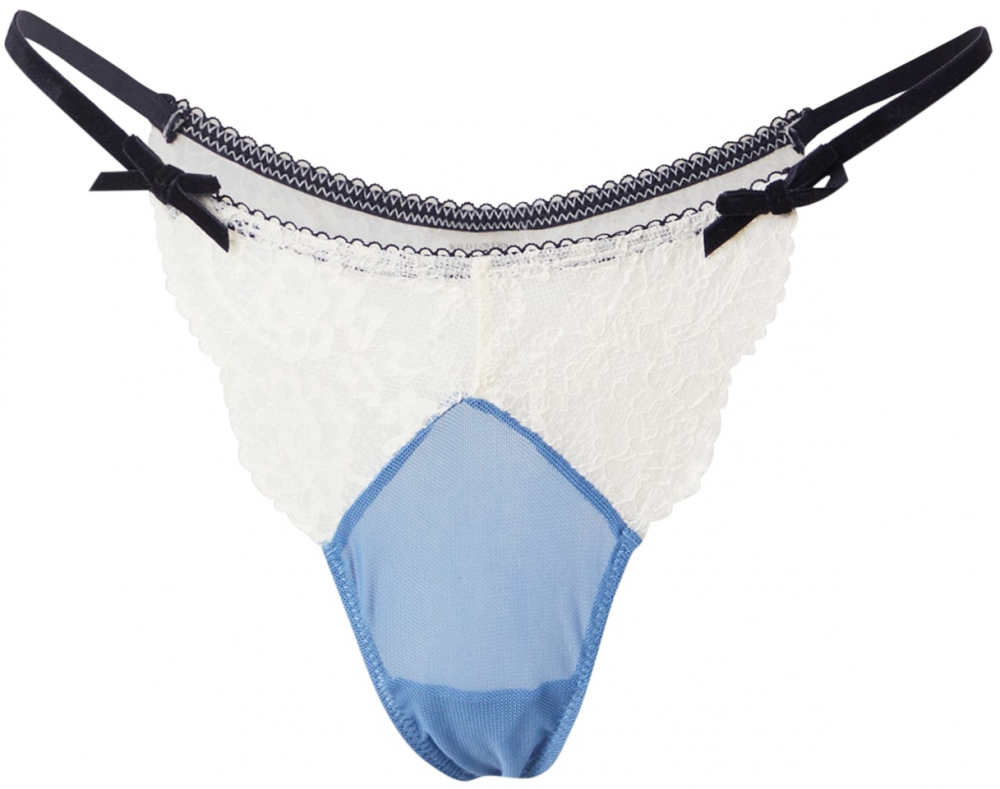 WILD LOVERS Tangá 'LILITH'  pastelovo modrá / biela