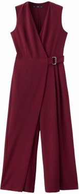 MANGO Overal  vínovo červená