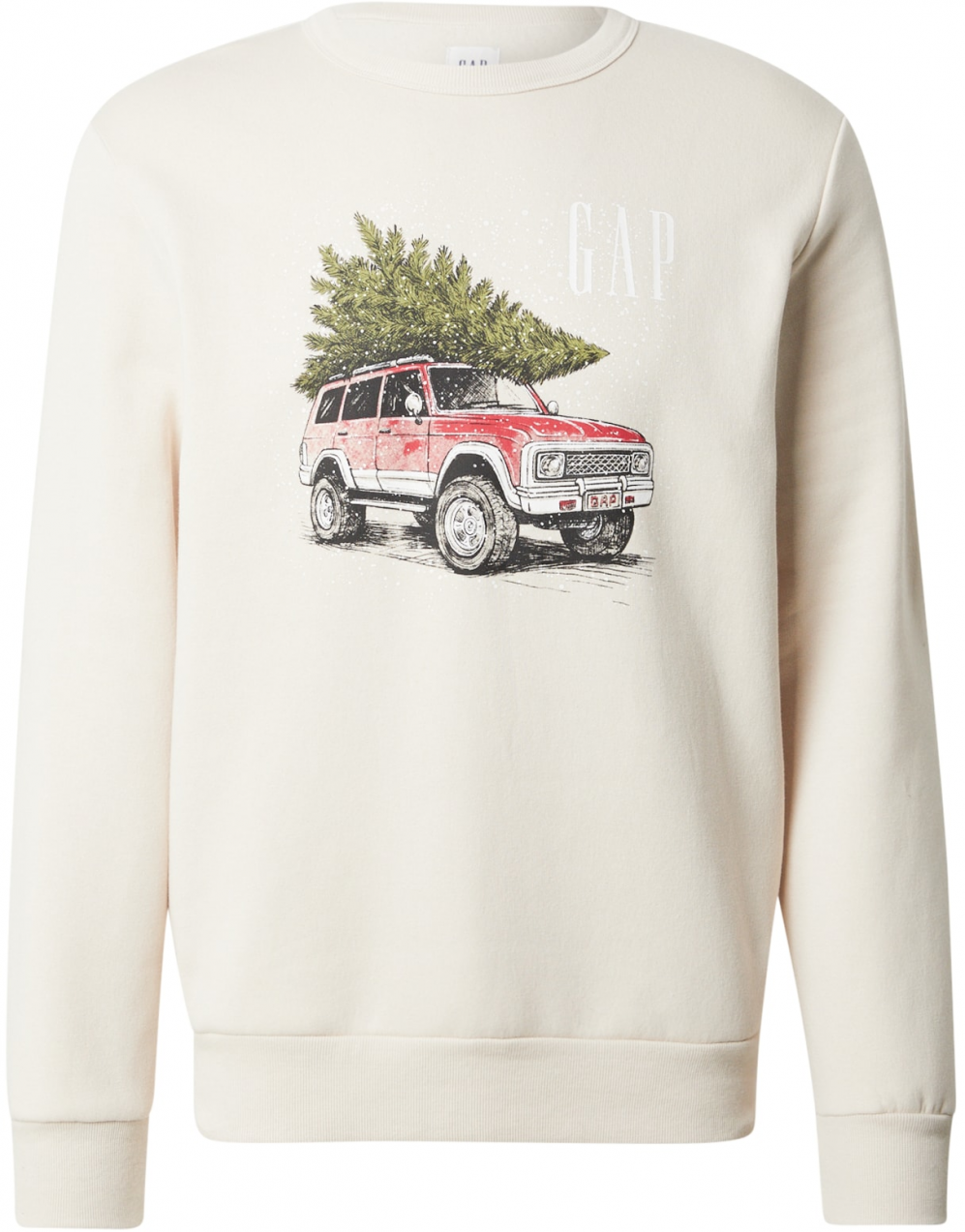 GAP Mikina  krémová / zelená / červená / čierna