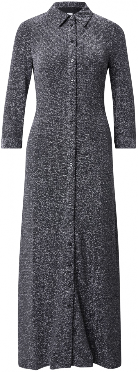 YAS Košeľové šaty 'YASSAVANNA'  čierna melírovaná