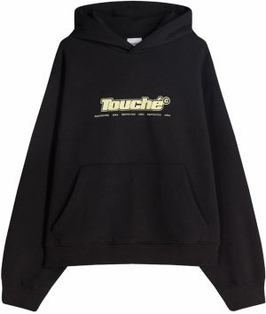 Bershka Mikina  pastelovo žltá / ružová / čierna / biela