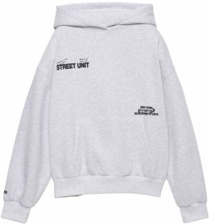 Pull&Bear Mikina  sivá / čierna