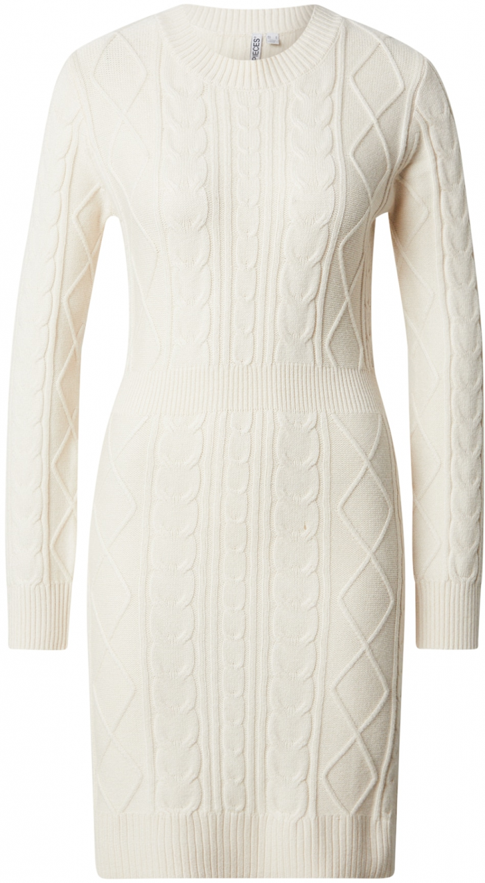 PIECES Pletené šaty 'PCRORY'  biela