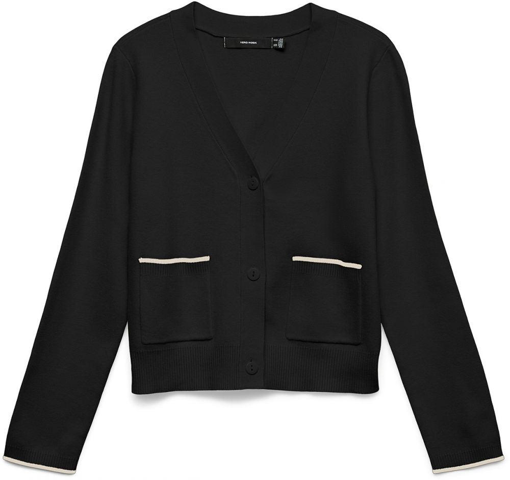 VERO MODA Kardigán 'VMGold'  čierna / biela