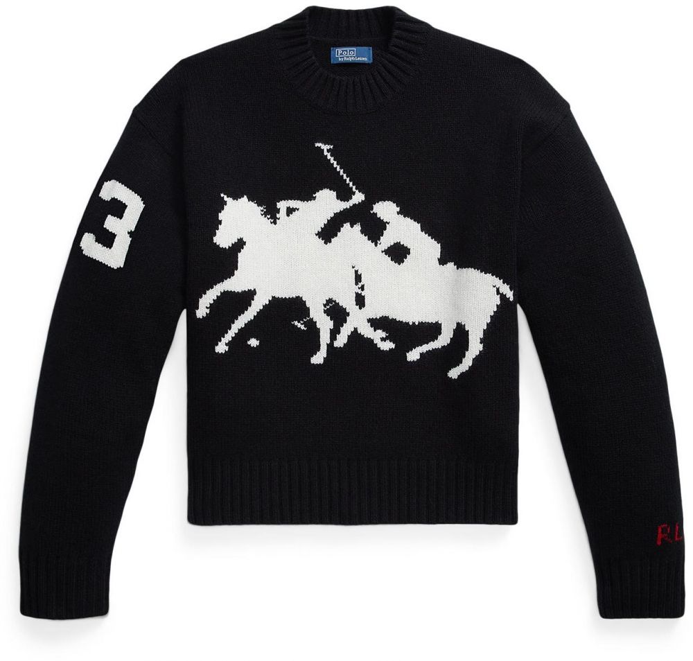 Polo Ralph Lauren Sveter  čierna / biela