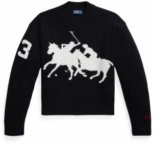 Polo Ralph Lauren Sveter  čierna / biela