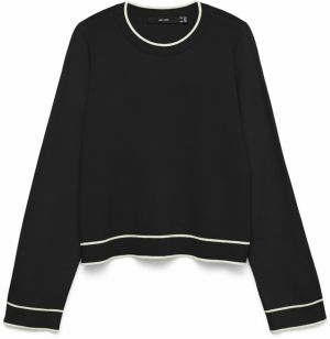 VERO MODA Sveter 'VMGold'  čierna / biela