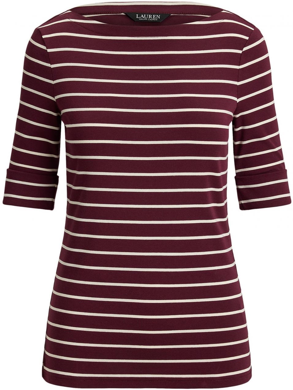Lauren Ralph Lauren Tričko  burgundská / biela
