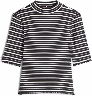 TOMMY HILFIGER Tričko  čierna / biela