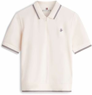 TOMMY HILFIGER Tričko  svetlobéžová / čierna