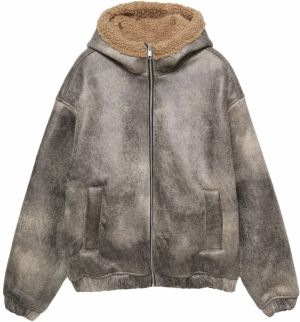 Pull&Bear Prechodná bunda 'STWD'  tmavošedá / sivobéžová