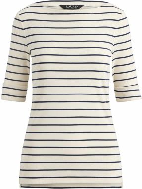 Lauren Ralph Lauren Tričko  slonová kosť / námornícka modrá