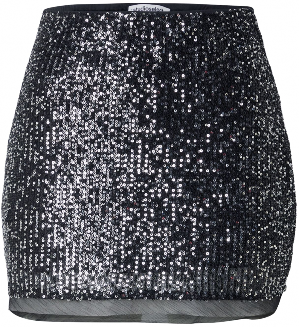 studioselect Sukňa 'Rita'  čierna / strieborná