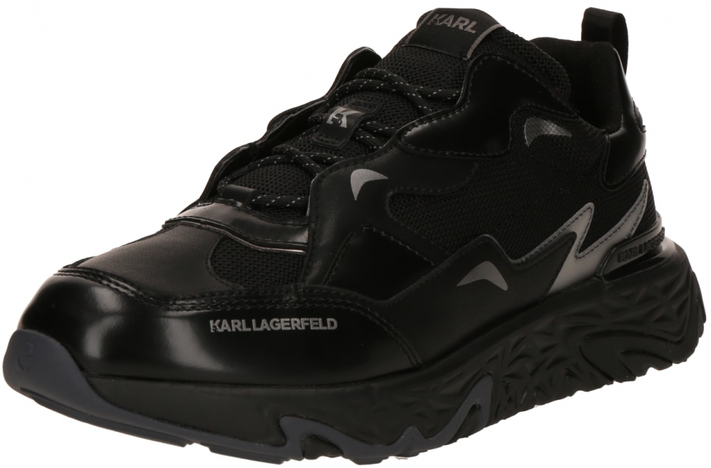 Karl Lagerfeld Nízke tenisky 'BLAZE Strike'  tmavosivá / čierna / strieborná