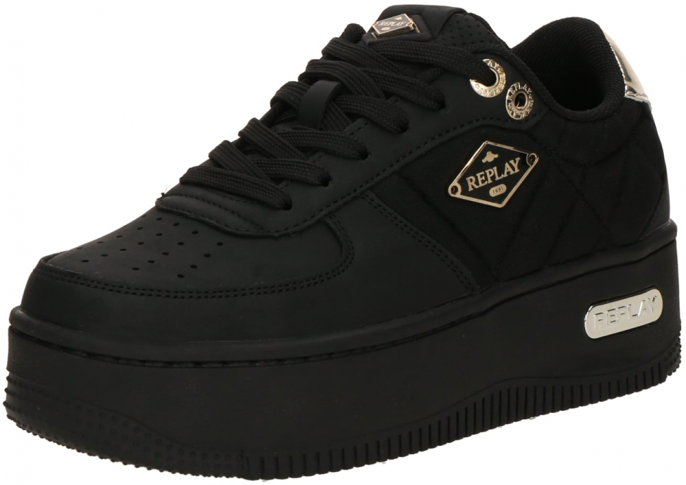 REPLAY Nízke tenisky  zlatá / čierna