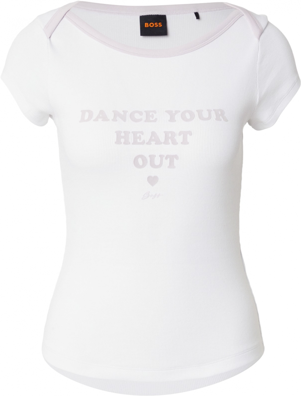 BOSS Tričko 'C_Etendu'  orgovánová / biela