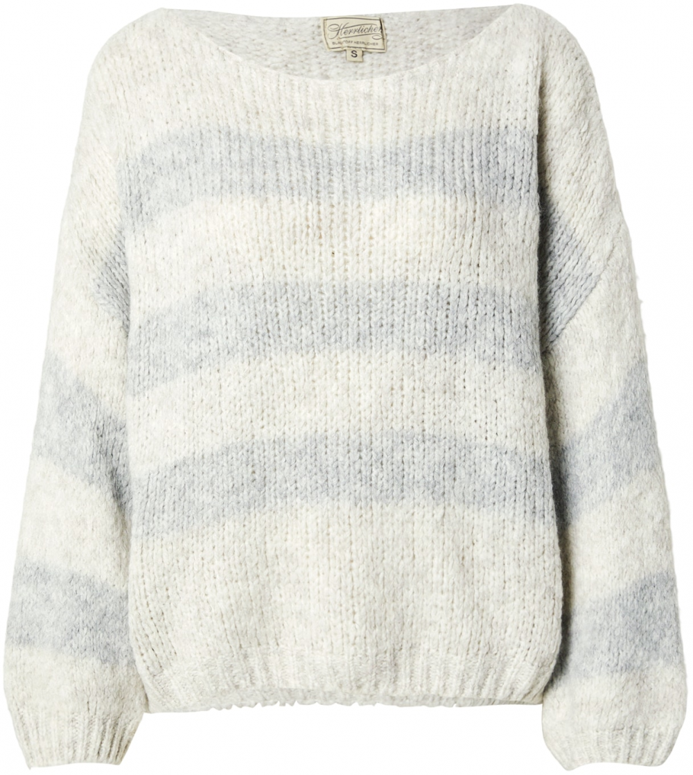 Herrlicher Sveter 'Leena'  svetlosivá / tmavozelená