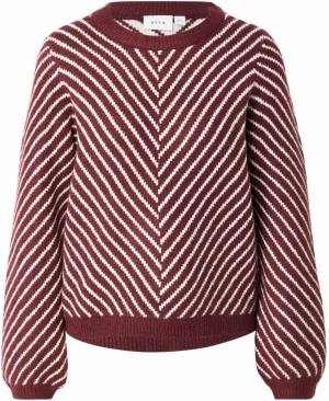 VILA Sveter 'VIKHAIA'  farba lesného ovocia / biela