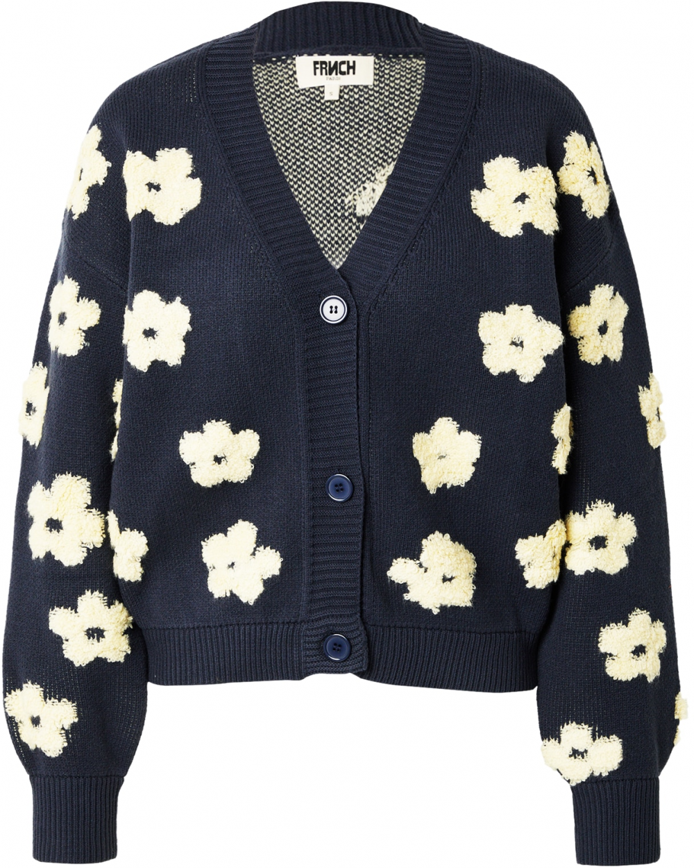 FRNCH PARIS Kardigán  béžová / námornícka modrá