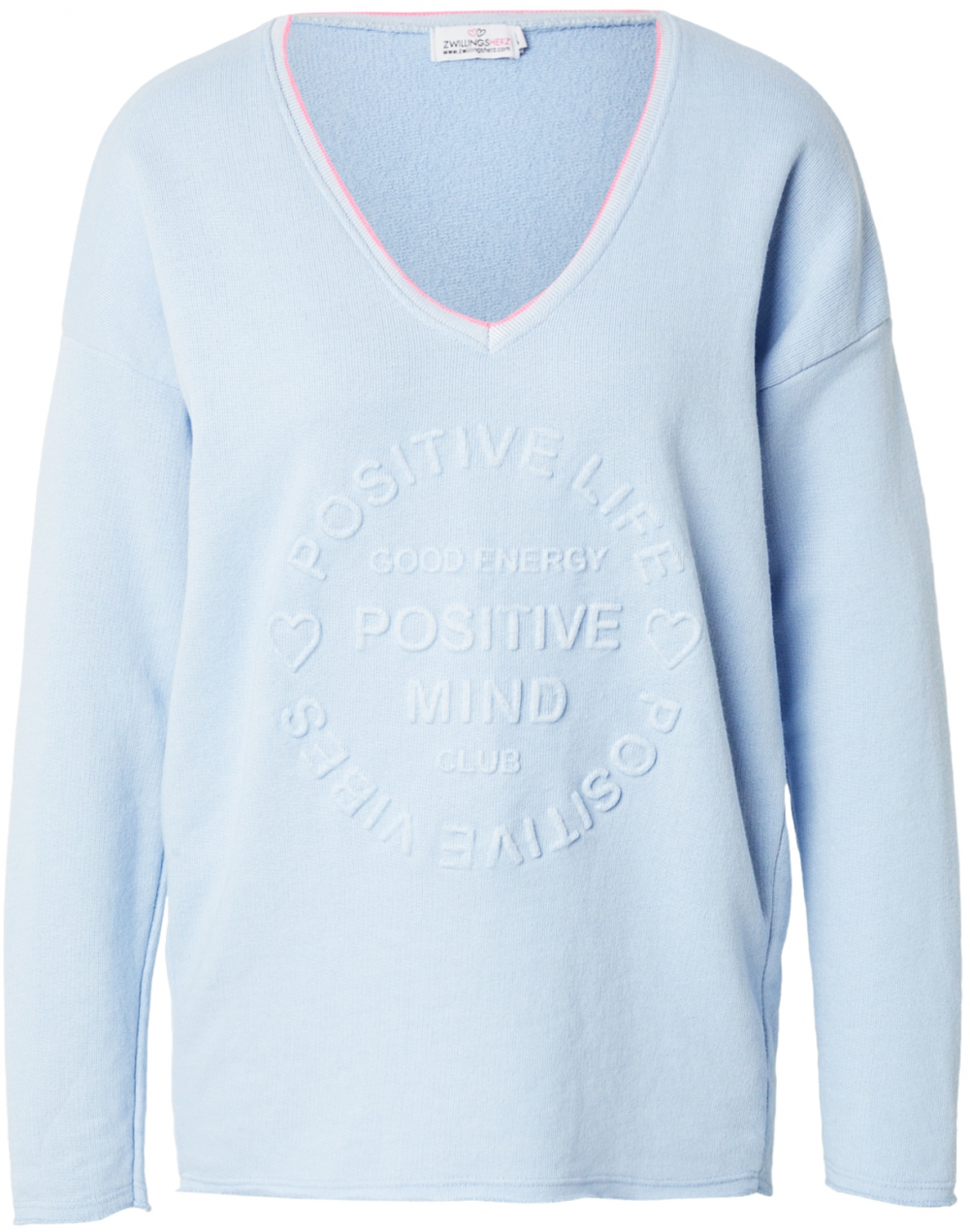 Zwillingsherz Mikina 'Positive Mind'  svetlomodrá