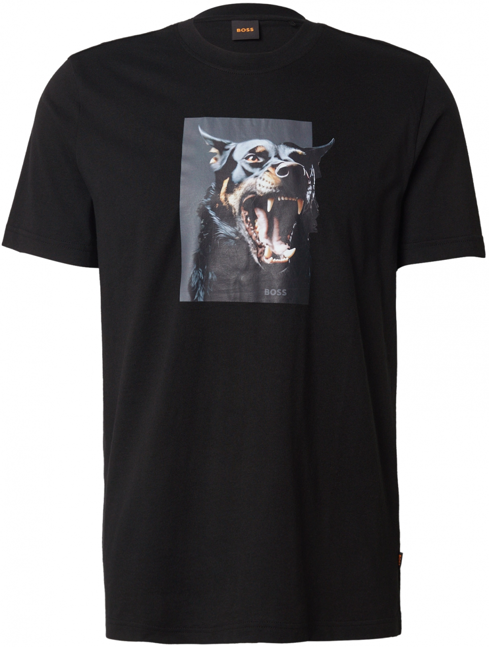 BOSS Tričko 'Dobermann'  béžová / farba ťavej srsti / čadičová / čierna