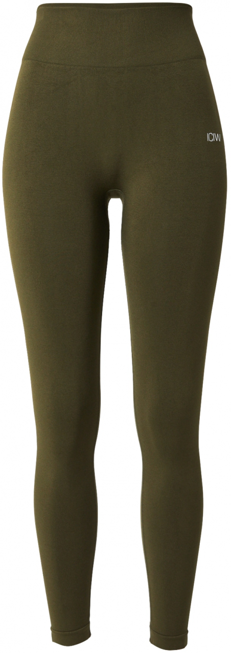 ICANIWILL Športové nohavice  tmavozelená