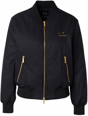 ARMANI EXCHANGE Prechodná bunda  zlatá / čierna