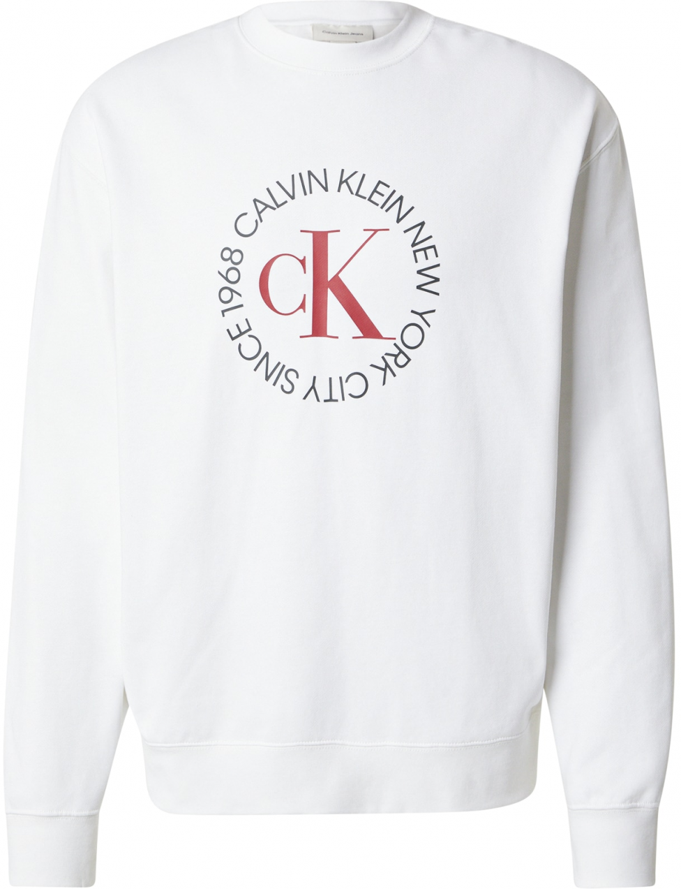 Calvin Klein Jeans Mikina  červená / čierna / biela