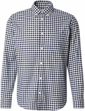 UNITED COLORS OF BENETTON Košeľa  tmavomodrá / biela