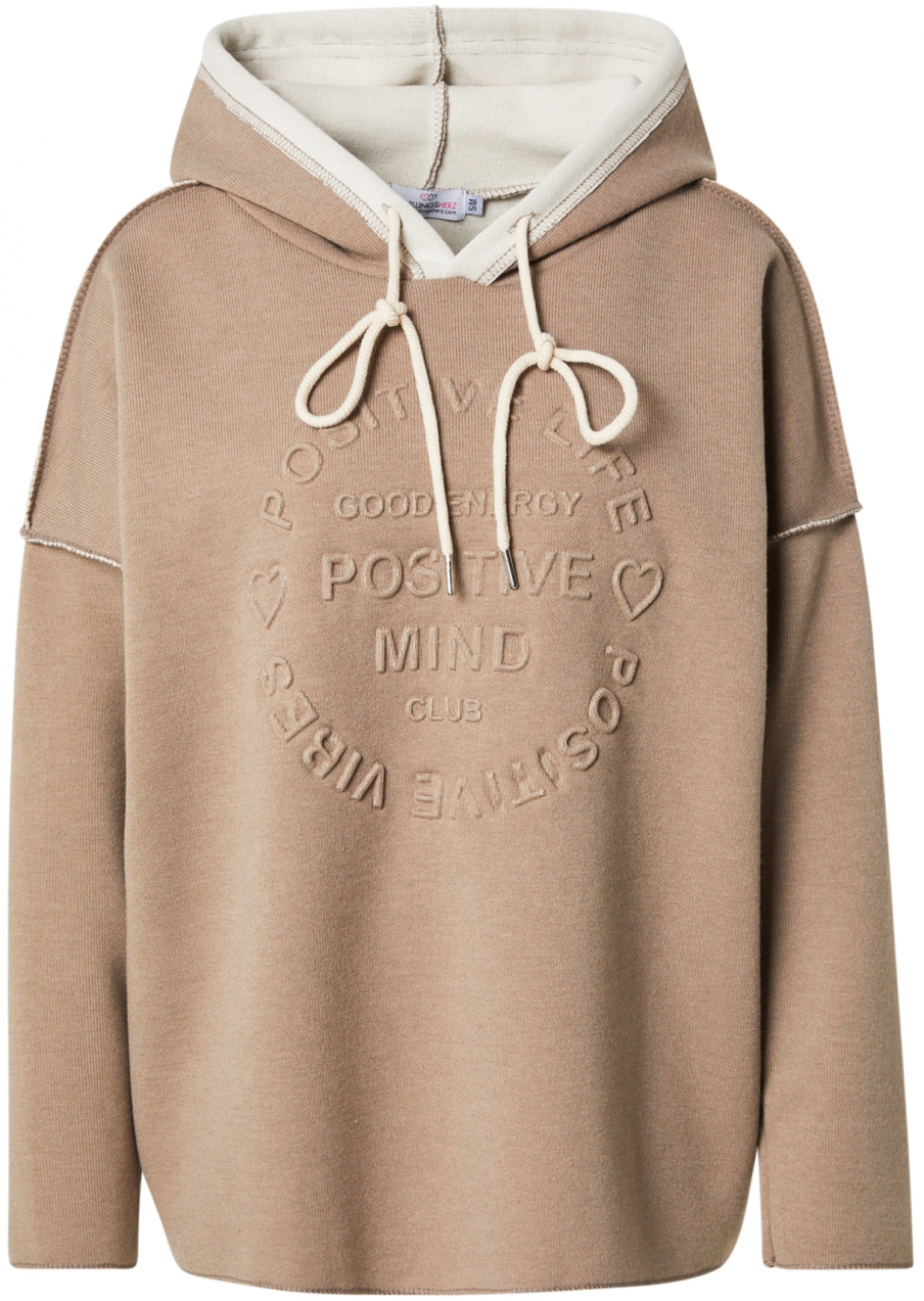 Zwillingsherz Sveter  svetlobéžová / tmavošedá