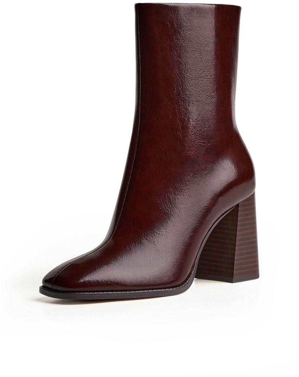 Bershka Členkové čižmy  burgundská