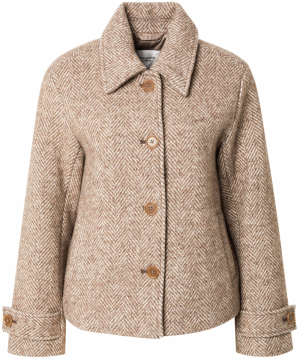 Abercrombie & Fitch Prechodná bunda  béžová / biela