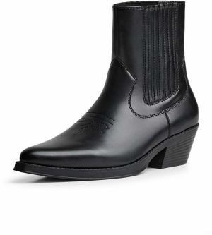 Bershka Kovbojské čižmy  čierna