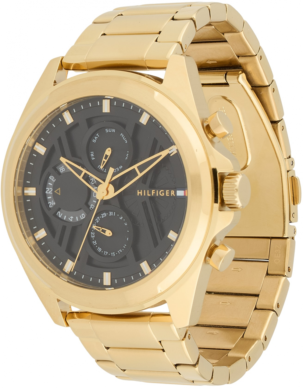 TOMMY HILFIGER Analógové hodinky 'Jax'  zlatá / čierna