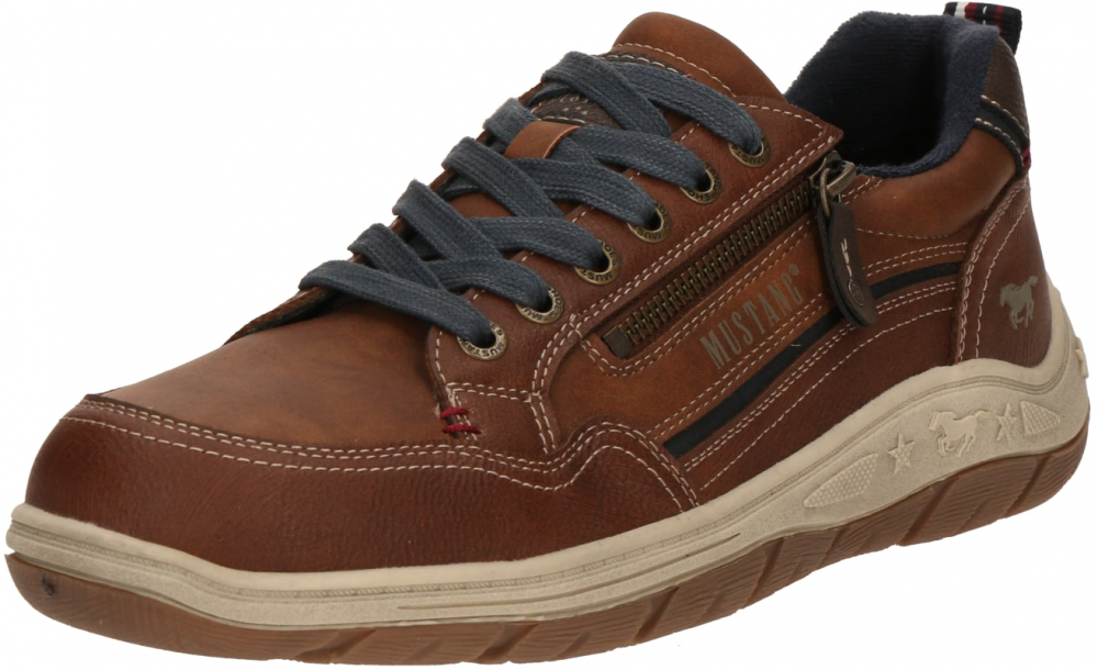 MUSTANG Nízke tenisky  gaštanová