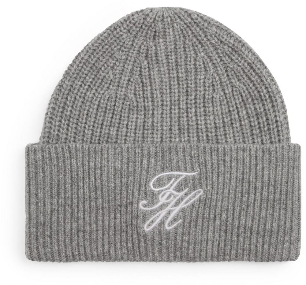 TOMMY HILFIGER Čiapky  sivá melírovaná / biela