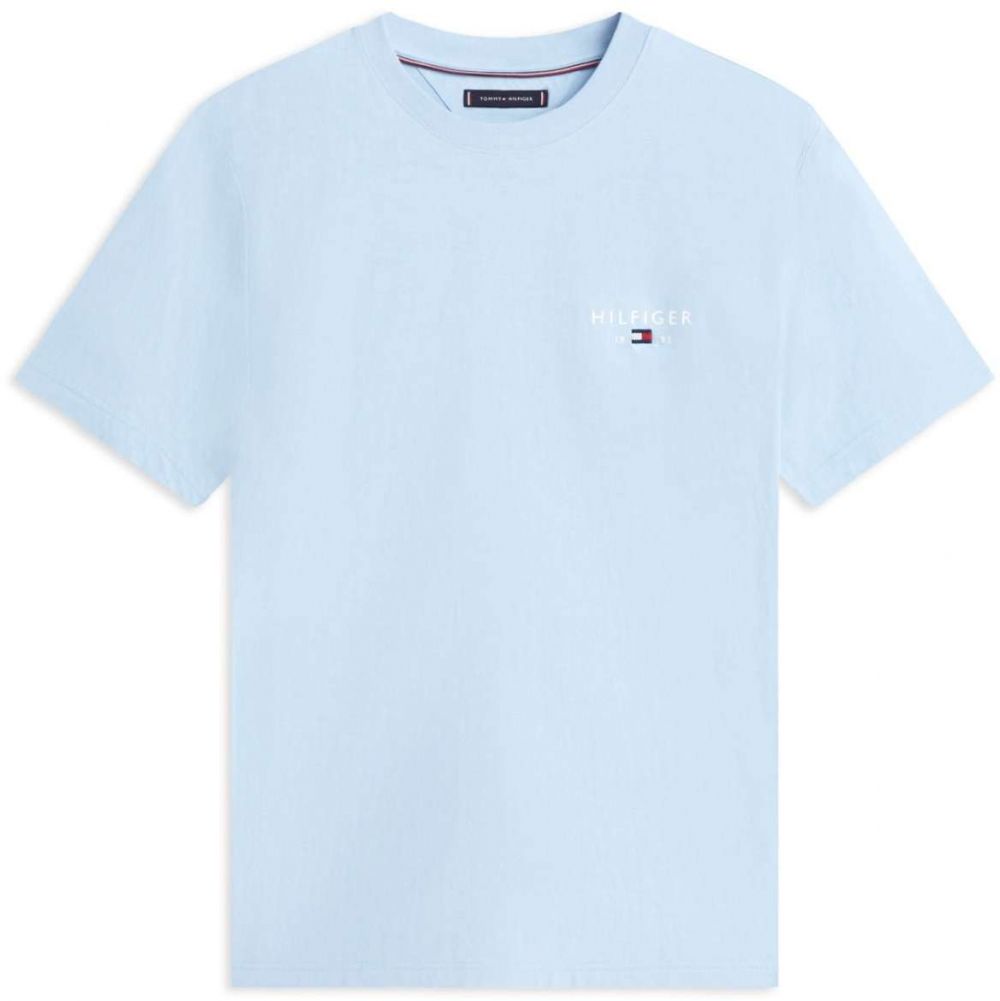 TOMMY HILFIGER Tričko 'BRAND LOVE'  svetlomodrá / biela