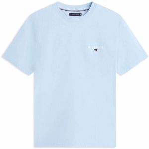 TOMMY HILFIGER Tričko 'BRAND LOVE'  svetlomodrá / biela