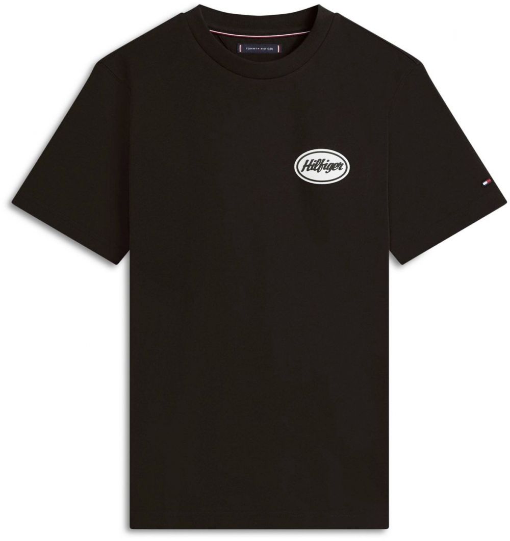 TOMMY HILFIGER Tričko 'SERVICE STATION'  žltá / čierna / biela