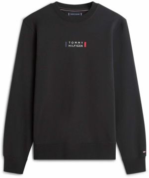 TOMMY HILFIGER Mikina  červená / čierna / biela