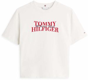 TOMMY HILFIGER Tričko 'CLASSIC'  červená / čierna / biela
